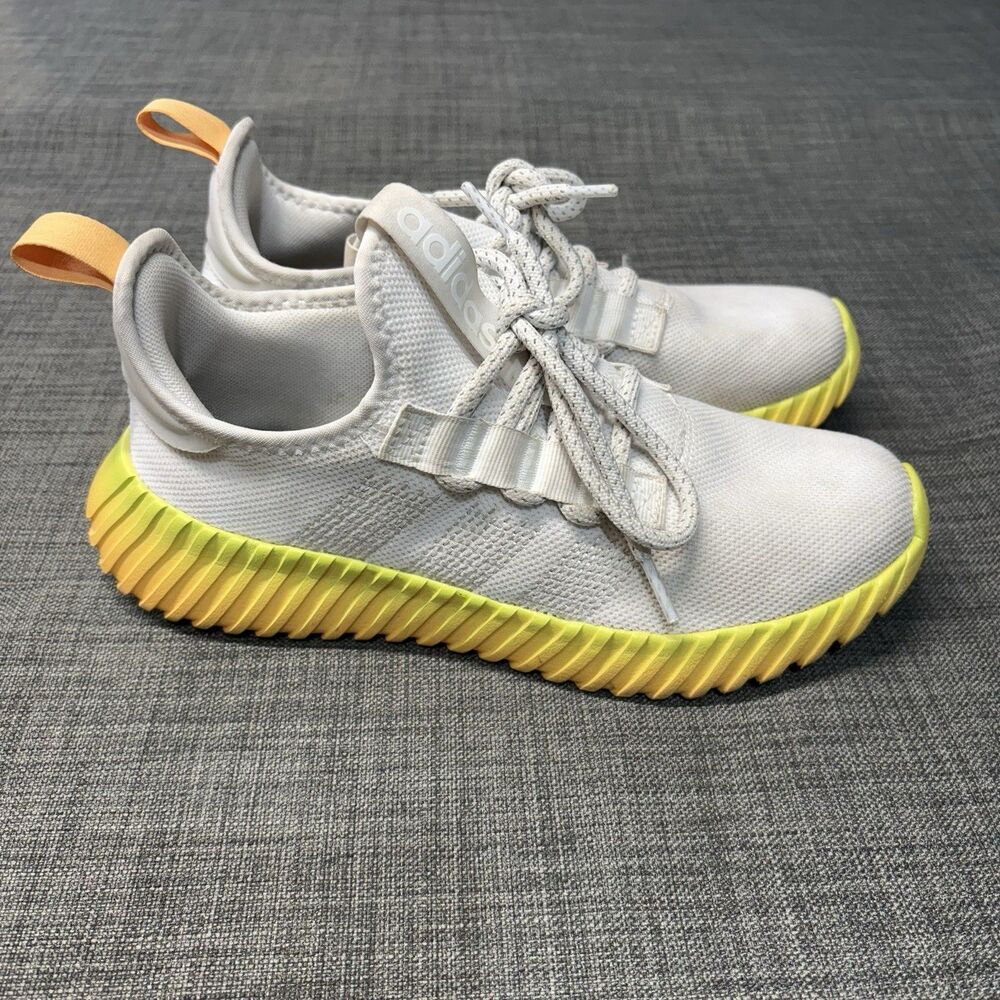 Adidas Womens Shoes 8.5 White Orange Mesh Kaptir Flow Running Sneakers IG1689